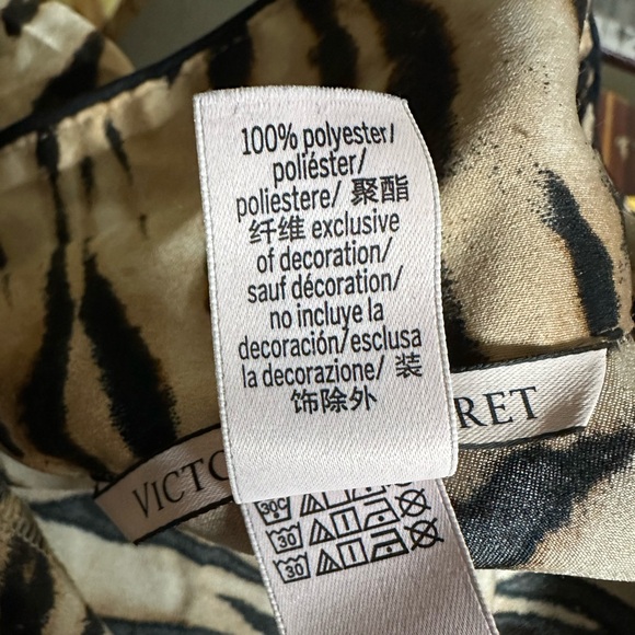 Victoria’s Secret Silk, Rose Gold Tiger-Stripped Pajama Set - Picture 7 of 7